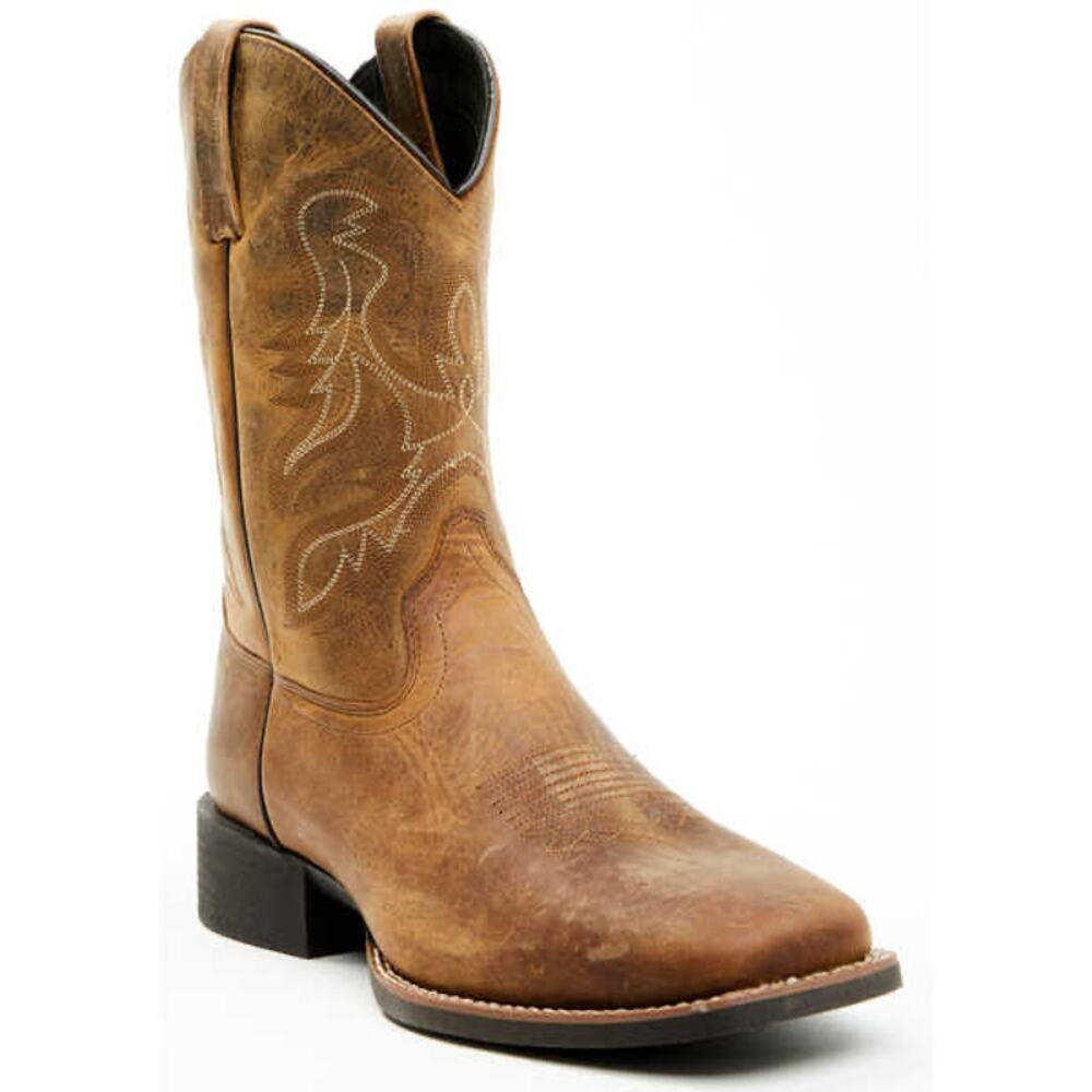 Cody James Men’s Ace Tan Leather Broad Square Toe‎ Western Boots Size 10.5D NEW